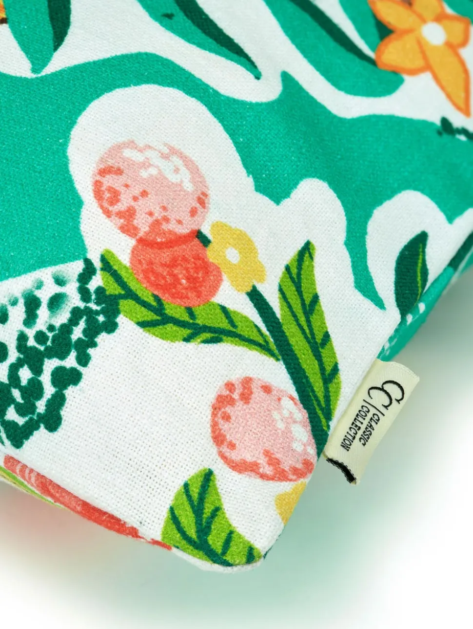 Kuddfodral Botanical Orange Vit