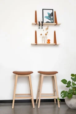 Kyoto Barpall Vitoljad Ek | Lädersits Cognac