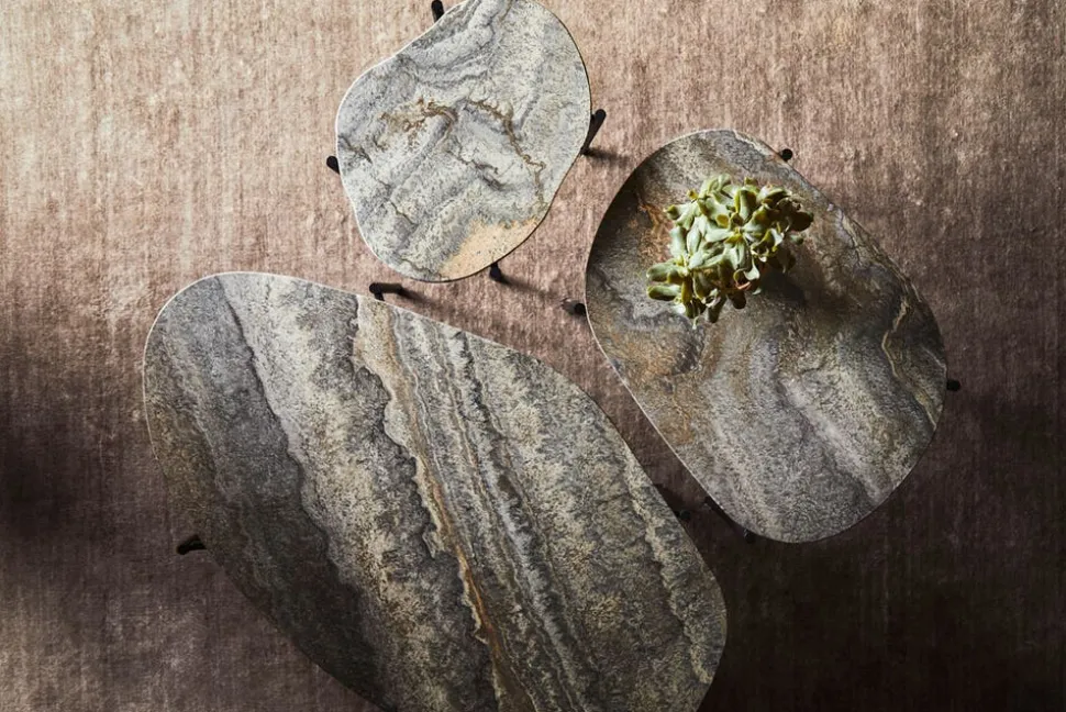 La Terra Bord Small | Grey Melange Travertine