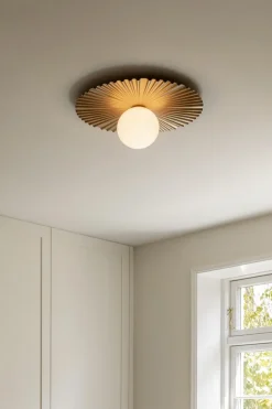 Liila Muuse Vägg-/Taklampa, Medium | Nordic Gold/Opal