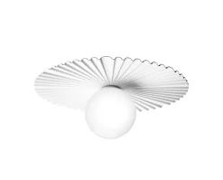 Liila Muuse Vägg-/Taklampa, Medium | White/Opal