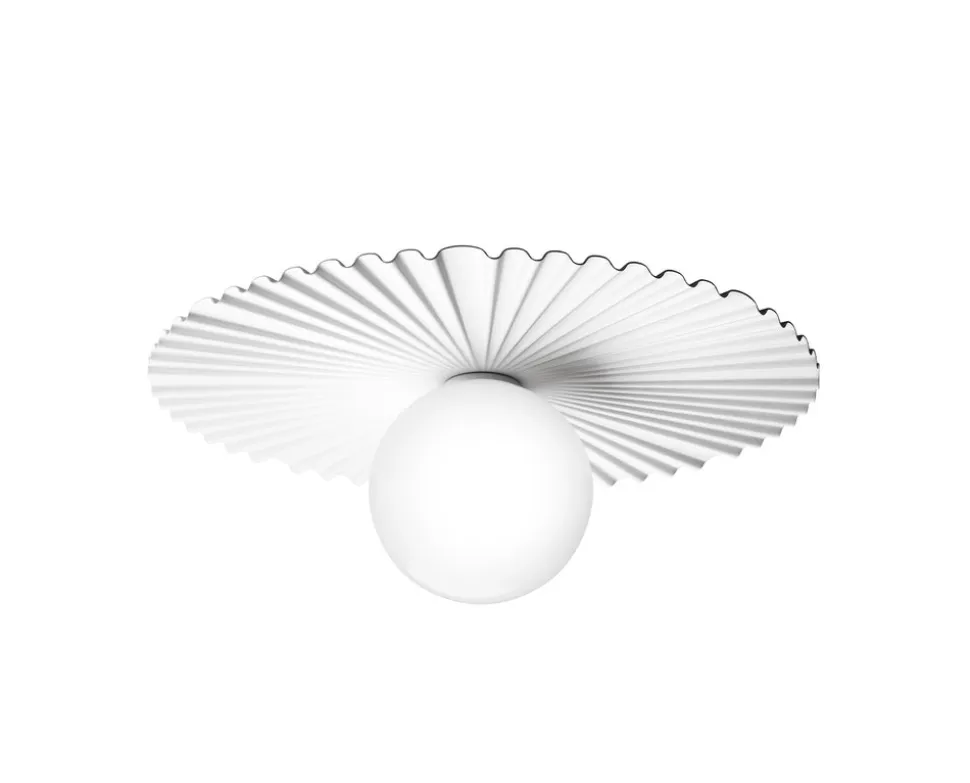 Liila Muuse Vägg-/Taklampa, Medium | White/Opal