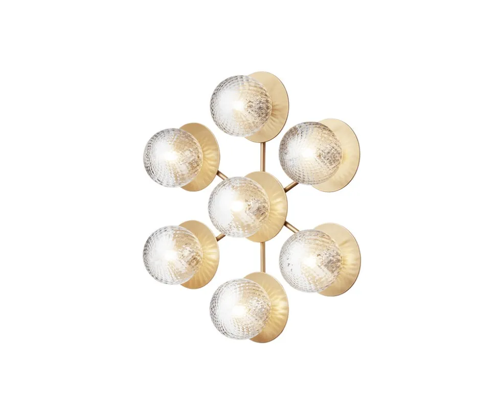Liila Star Vägg-/Taklampa | Nordic Gold/Optic Clear