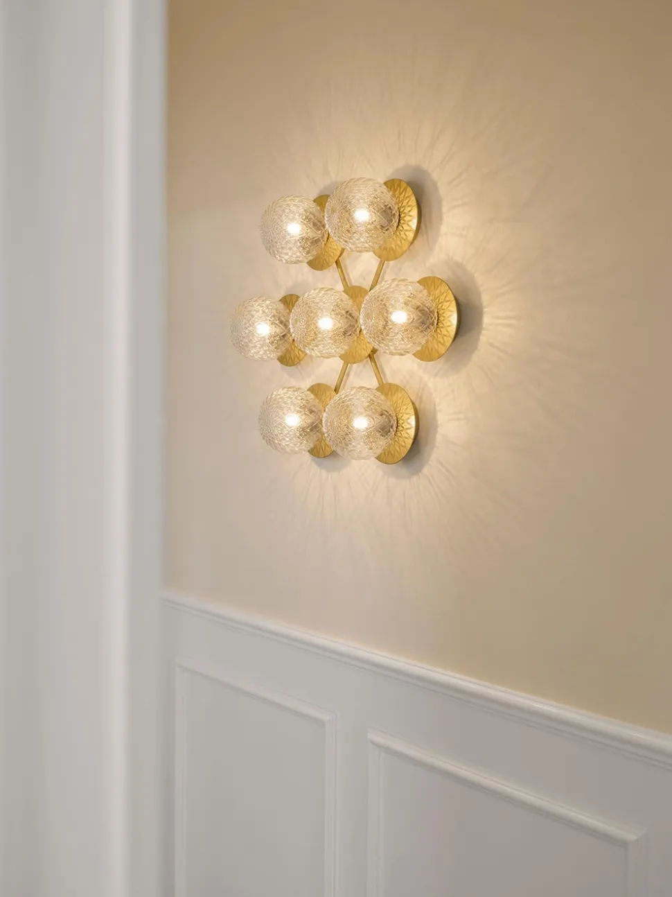 Liila Star Vägg-/Taklampa | Nordic Gold/Optic Clear