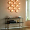 Liila 12 Vägglampa | Nordic Gold/Optic Clear