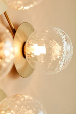 Liila 12 Vägglampa | Nordic Gold/Optic Clear