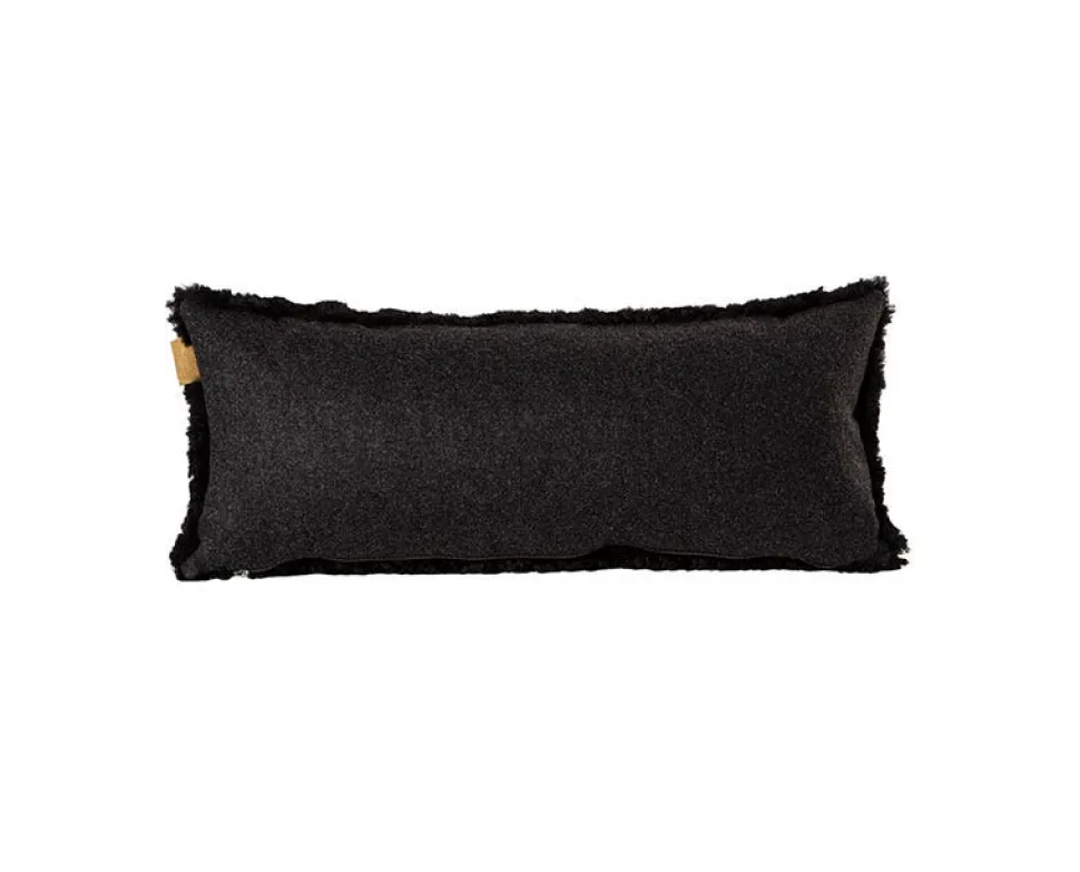 Lina fårskinnskudde 60x25 Carbon