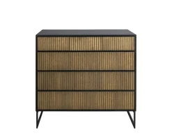 Line Byrå Burned Walnut/ Black | 3+3 Lådor