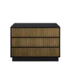 Line Byrå Burned Walnut/ Black | 3 Lådor med Sockel