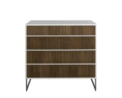 Line Byrå Burned Walnut/ White | 3+3 Lådor