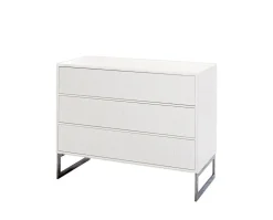 Line Byrå Vit | 3 Lådor