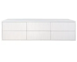 Line Byrå Vit | 6 Lådor Vägghängd