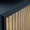 Line Skänk Burned Walnut/ Black | 2 Dörrar