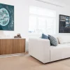 Line Skänk Burned Walnut/ White | 4 Dörrar