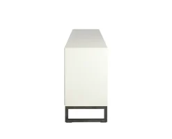 Line Skänk Burned Walnut/ White| 3 Dörrar