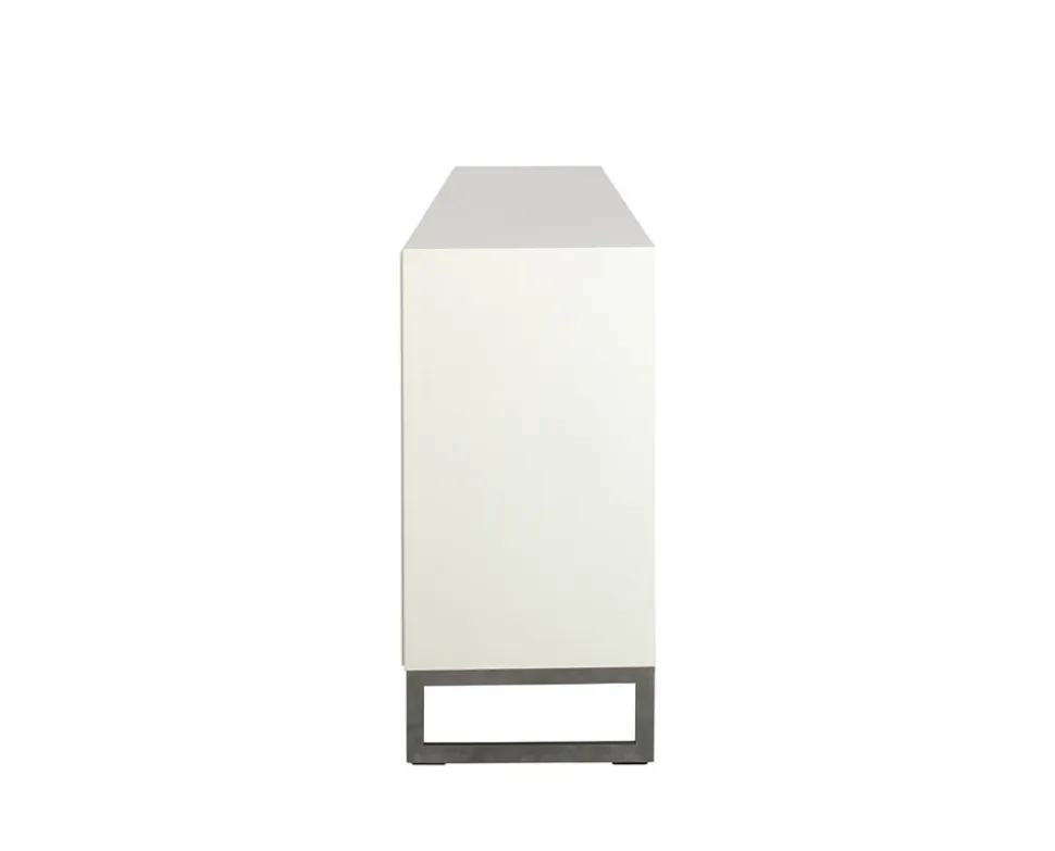 Line Skänk Burned Walnut/ White | 3 Dörrar 3 Lådor
