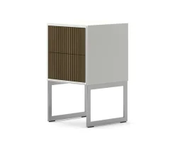 Line Sängbord Burned Walnut/White Golvstående