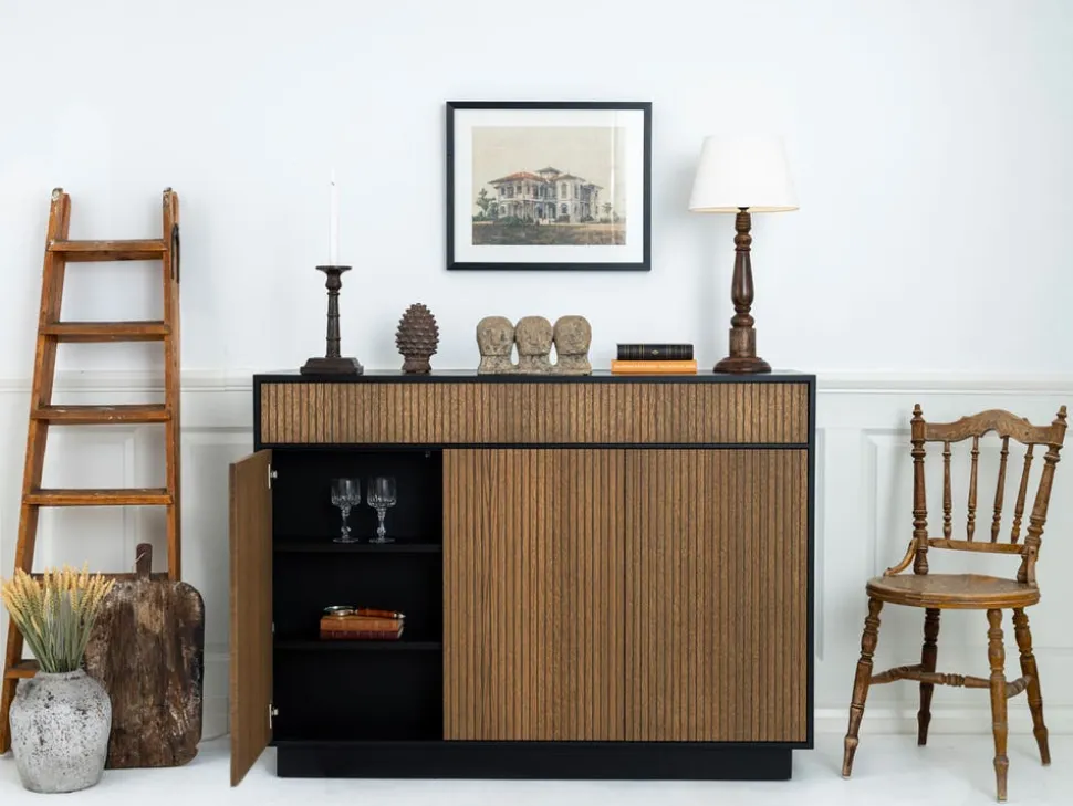 Line Tv-lift 65 | Black/ Burned Walnut