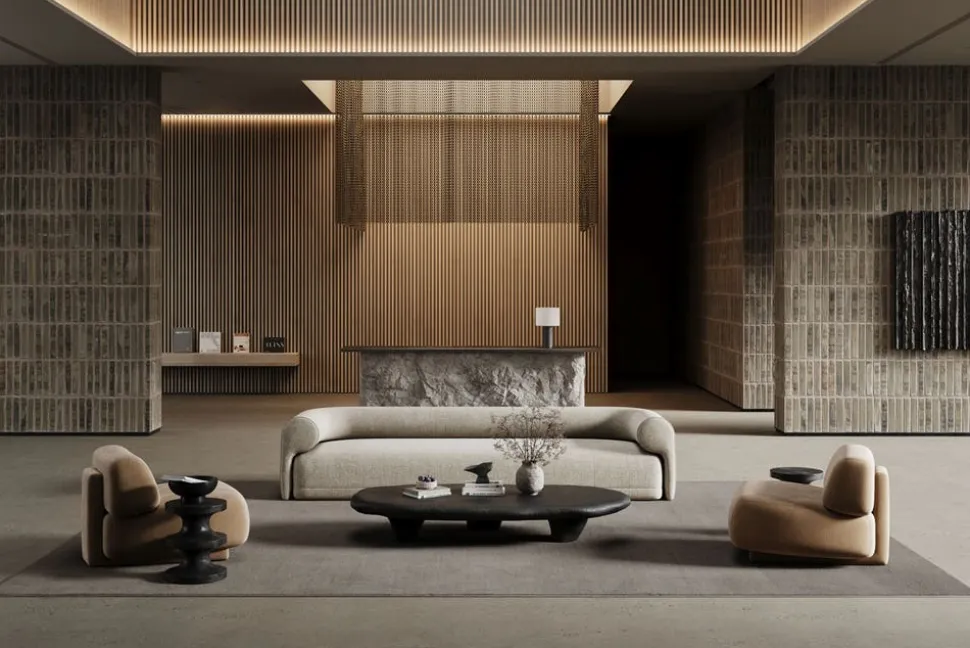 Lobby Matta 400x400 | Grå med Langett