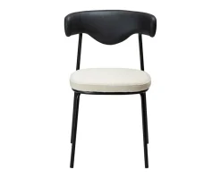 Lobe Stol | Svart PU/Simply Beige Bouclé/Svart Metall