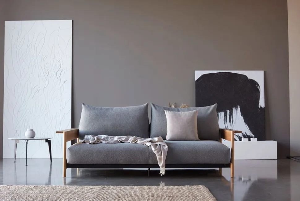 Malloy Wood Bäddsoffa | 155 cm | 579 Kenya Gravel