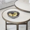 Marsden Soffbord Ø90 | Keramik / Brunlackad Ek