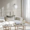 Marsden Soffbord Ø90 | Keramik / Vitpigm. Ek