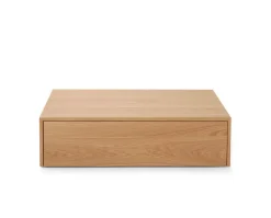 Mass Soffbord Hög med Låda | Ek