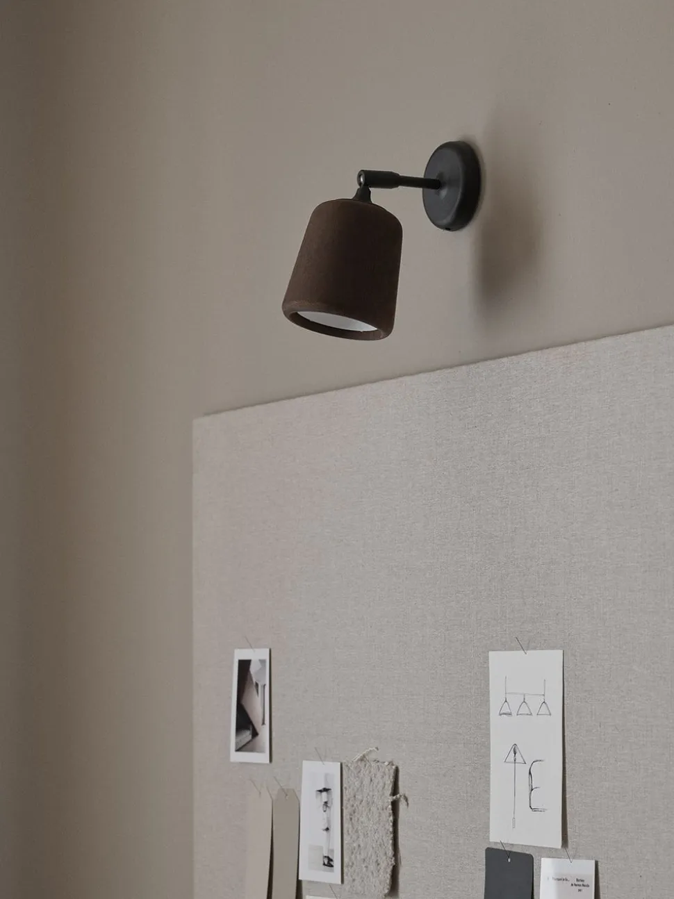 Material Vägglampa Blandad kork