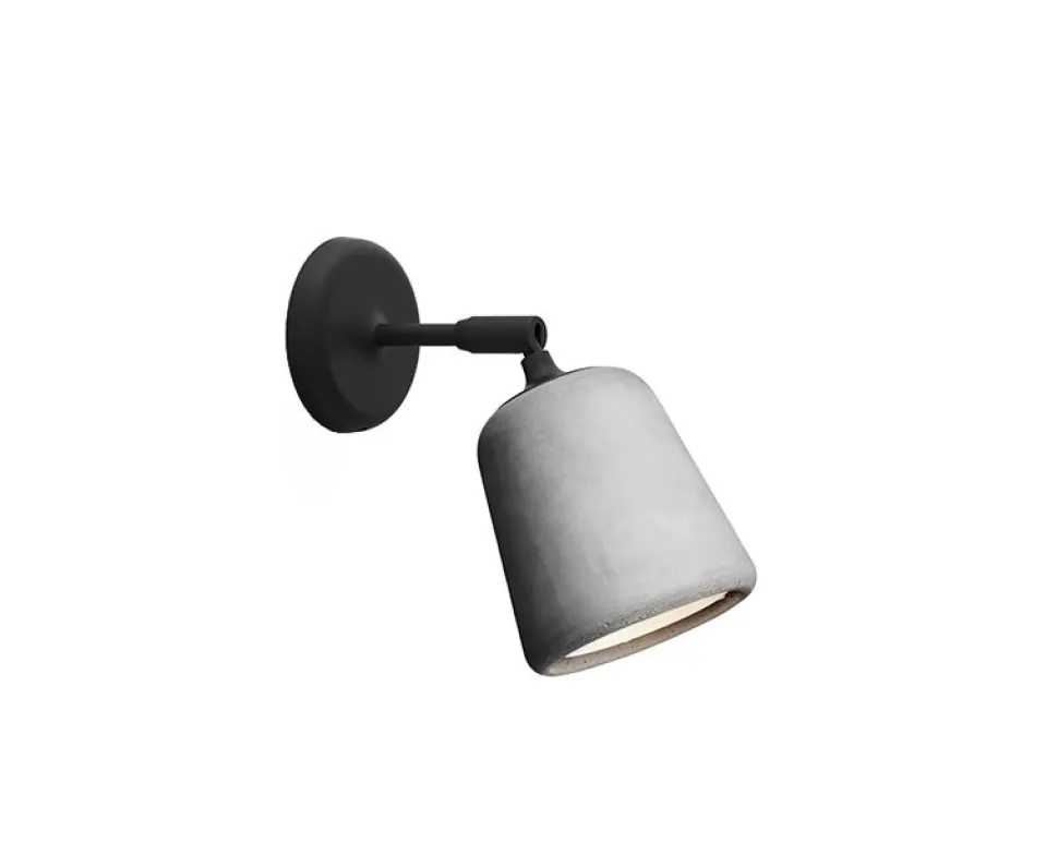 Material Vägglampa Ljusgrå betong