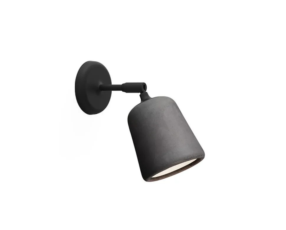 Material Vägglampa Mörkgrå betong