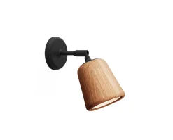 Material Vägglampa Naturlig ek