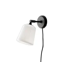 Material Vägglampa Vitt opalglas