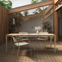Matic Karmstol | Teak/Sandy Grey