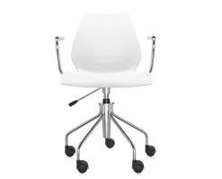 Maui karmstol med hjul | Zinc White