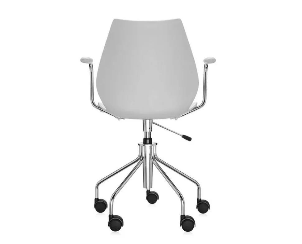 Maui karmstol med hjul | Zinc White