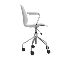 Maui karmstol med hjul | Zinc White
