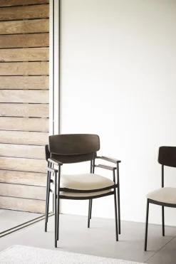 Maymont Karmstol | Brun Ek  | Ljusbeige