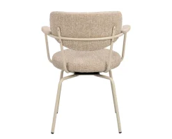 Merrick Karmstol | Mörkbeige | Beige Metall