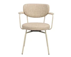 Merrick Karmstol | Mörkbeige | Beige Metall