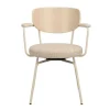 Merrick Karmstol | Mörkbeige | Vitpigm. Ek/Beige Metall