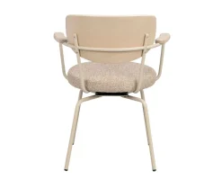 Merrick Karmstol | Mörkbeige | Vitpigm. Ek/Beige Metall