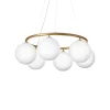 Miira 6 Circular Ljuskrona | Brass/Opal