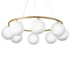 Miira 8 Circular Ljuskrona | Brass/Opal