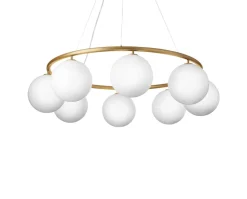 Miira 8 Circular Ljuskrona | Brass/Opal