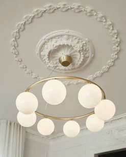 Miira 8 Circular Ljuskrona | Brass/Opal