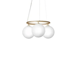 Miira 3 Circular Ljuskrona | Brass/Opal
