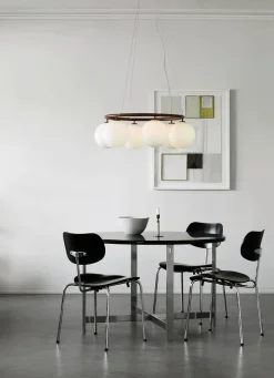 Miira 6 Circular Ljuskrona | Dark Bronze/Opal