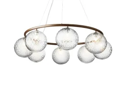 Miira 8 Circular Ljuskrona | Dark Bronze/Optic Clear