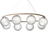 Miira 8 Oval Ljuskrona | Brass/Optic Clear